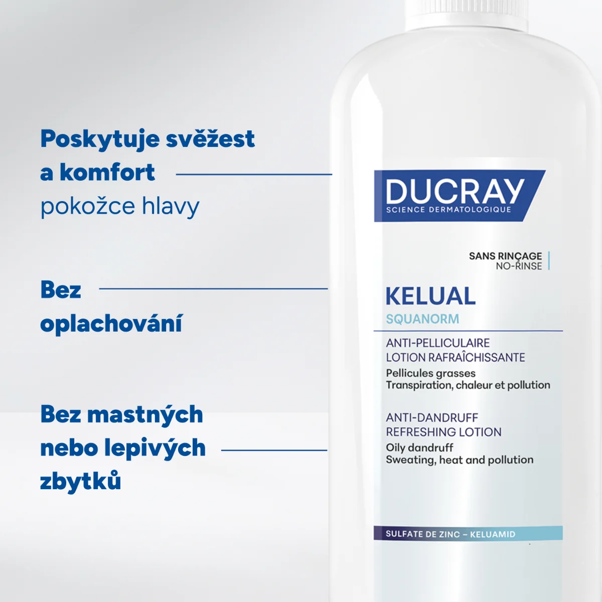 Ducray Kelual Squanorm Roztok proti lupům 190 ml