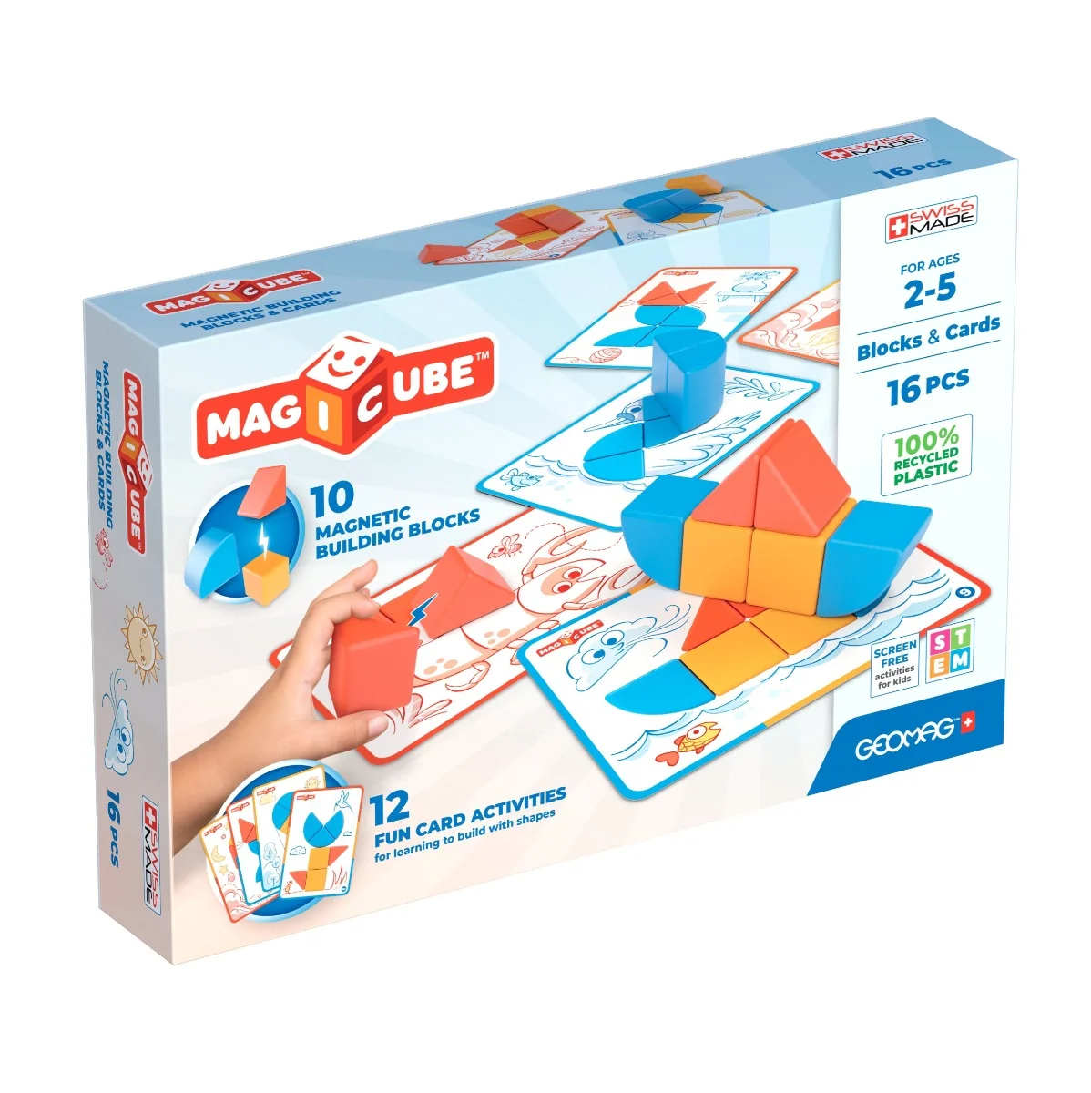 Geomag Magicube Blocks&Cards magnetická stavebnice 16 dílků