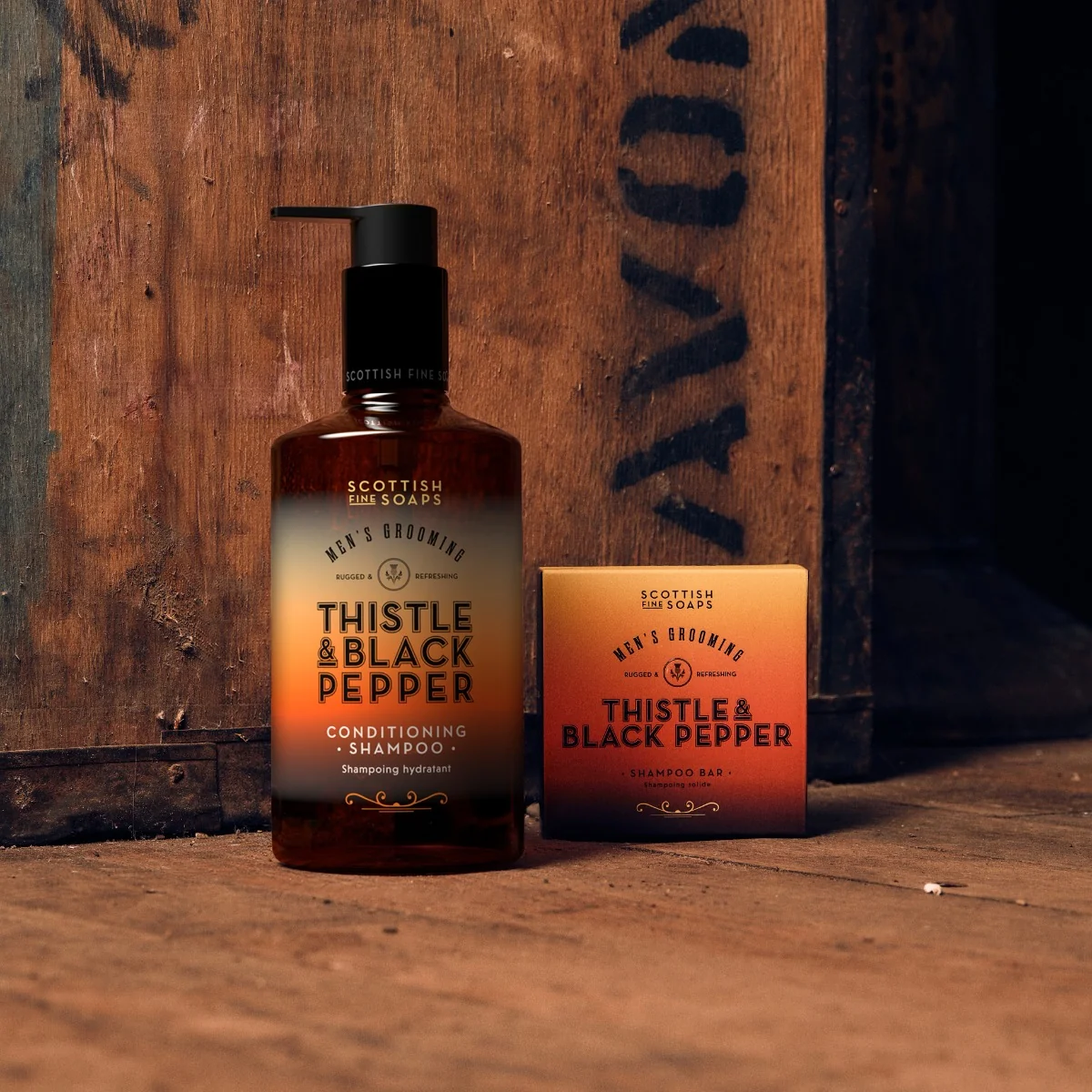 Scottish Fine Soaps Thistle & Black Pepper Tuhý šampon na vlasy 100 g