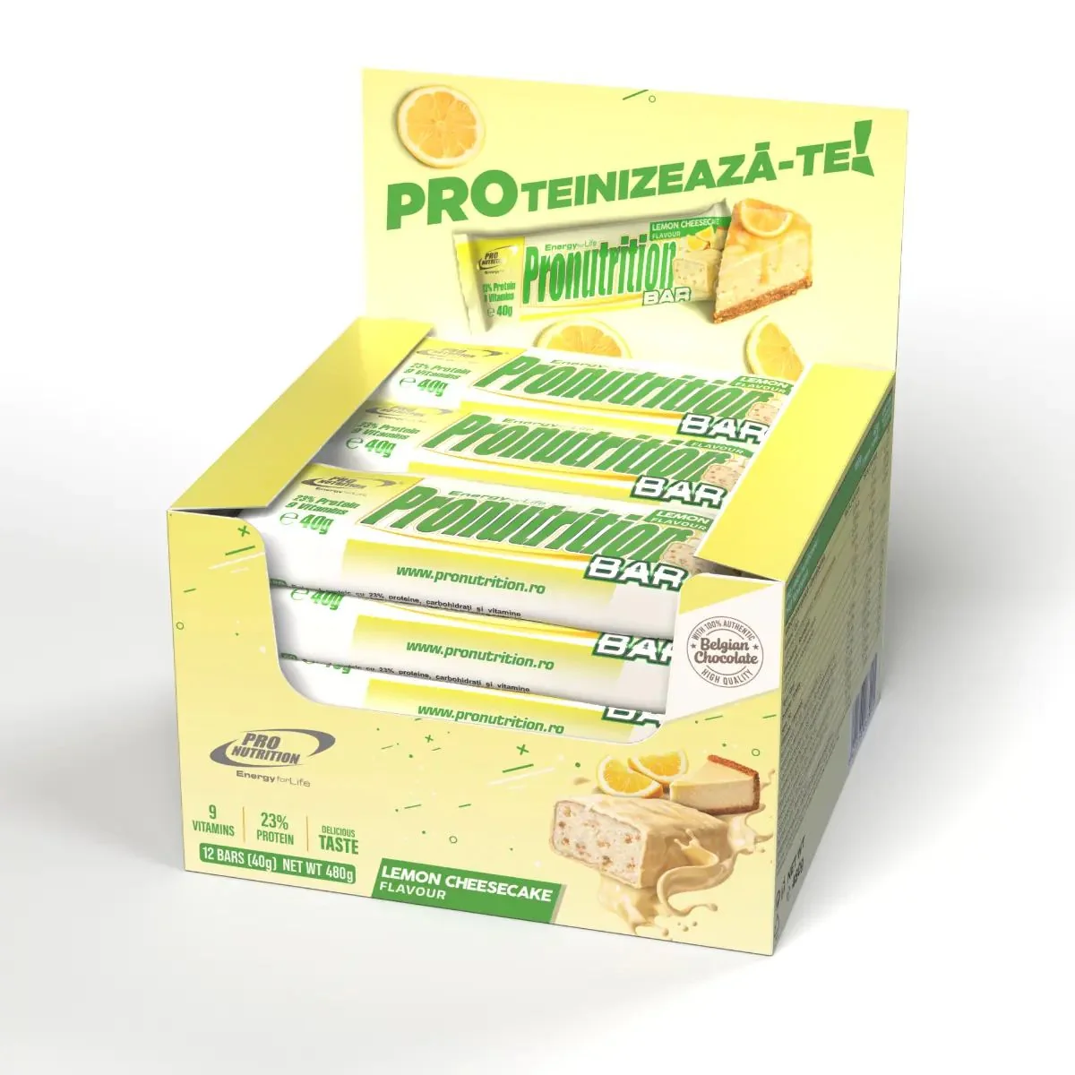 Pro Nutrition Pronutrition Bar 12 x 40 g - lemon Cheesecake