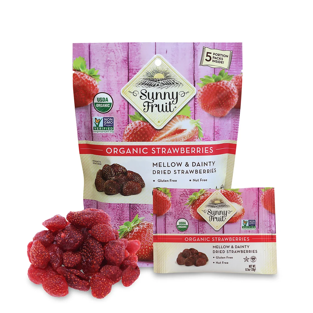 Sunny Fruit BIO Sušené jahody s koncentrátem z jablečné šťávy 5x20 g