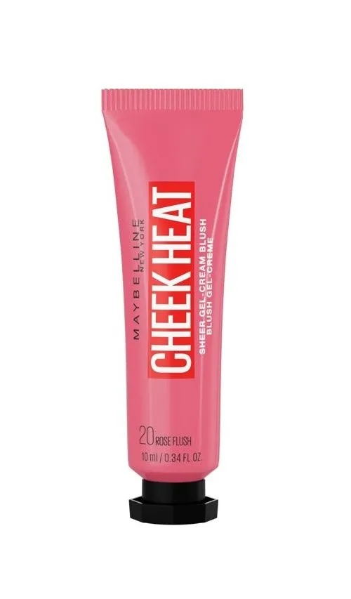 Maybelline Cheek Heat odstín 20 Rose Flash gelově-krémová tvářenka 8 ml