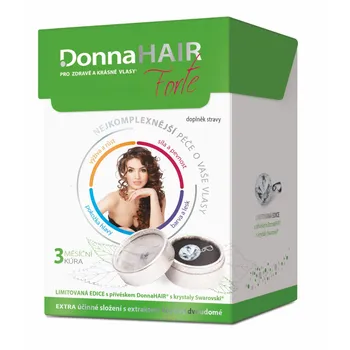 Donna Hair FORTE 3 měsíční kúra 90 tobolek + přívěšek Swarovski Elements