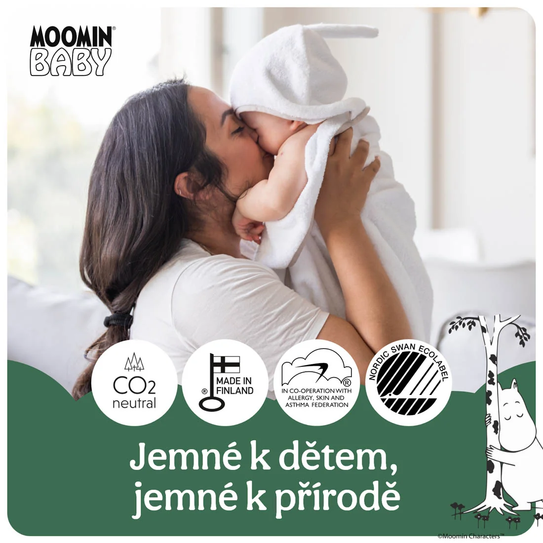 Moomin Baby 6 Maxi 12–24 kg eko pleny 34 ks