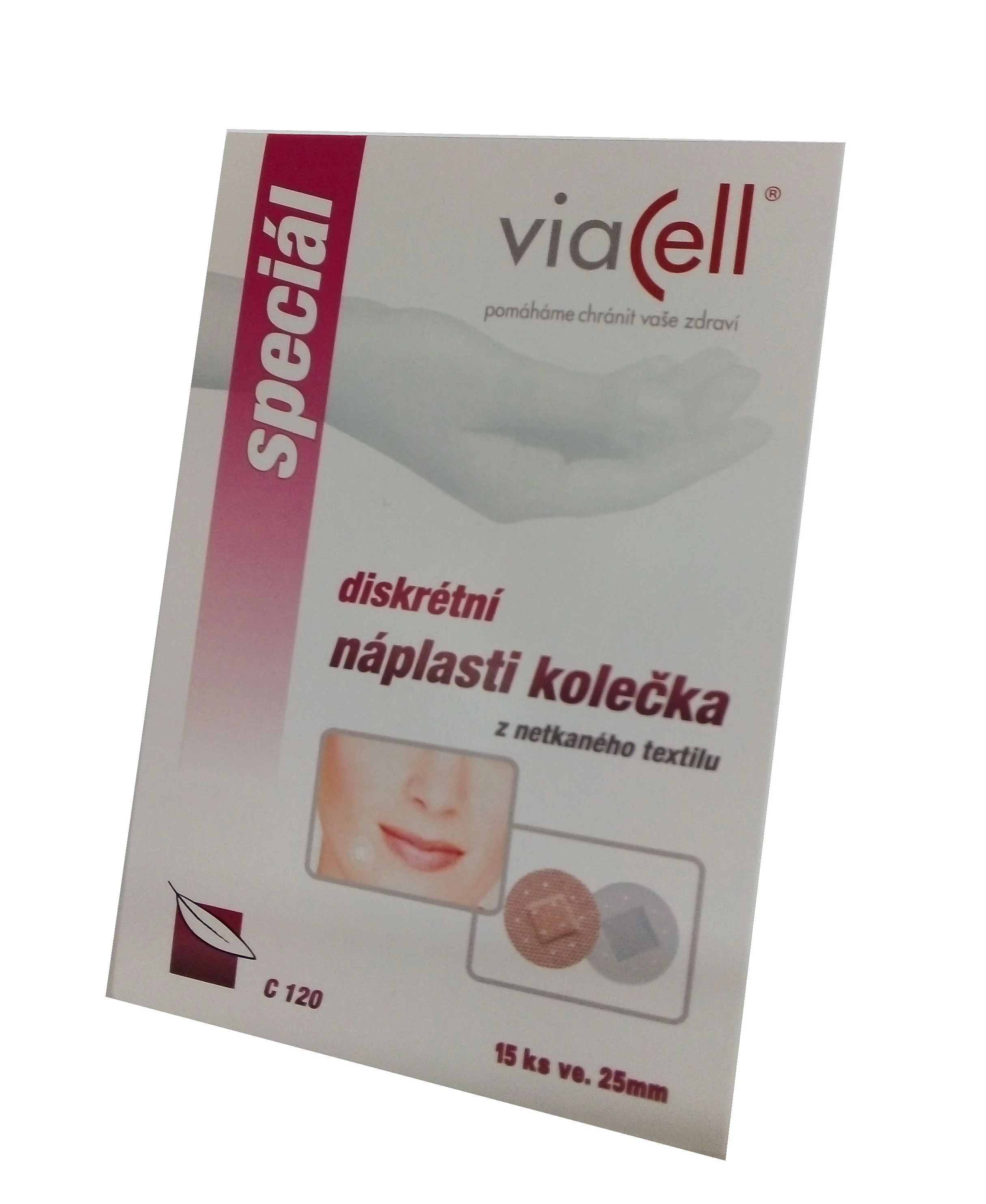 Viacell C120 Náplast diskrétní kolečka d 24 mm 15 ks