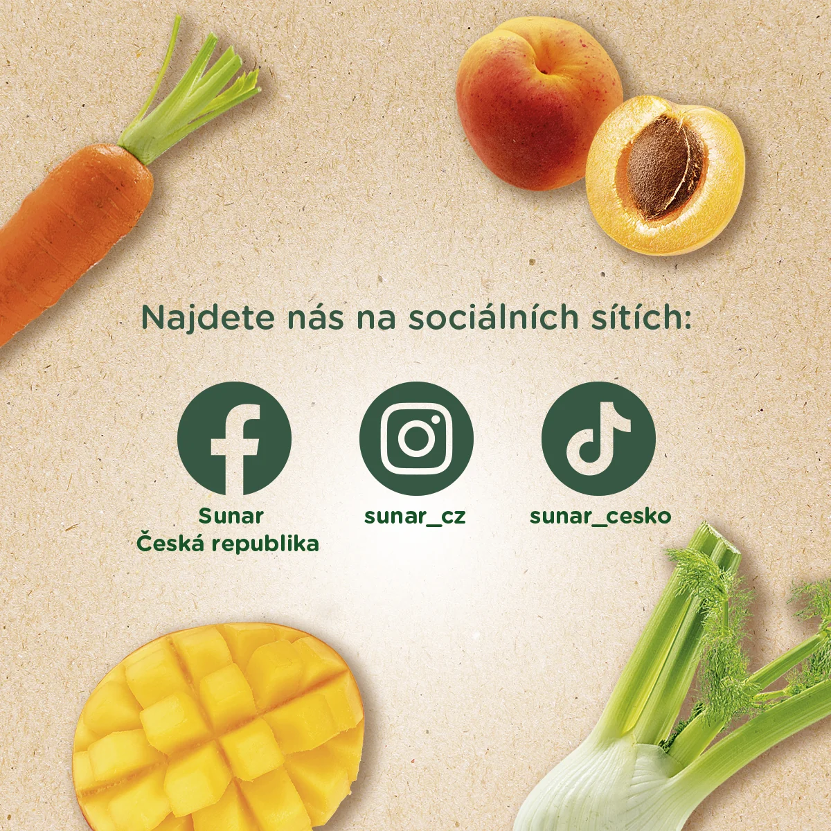 Sunar BIO Smícháček Mango, meruňka, mrkev, fenykl kapsička 100 g