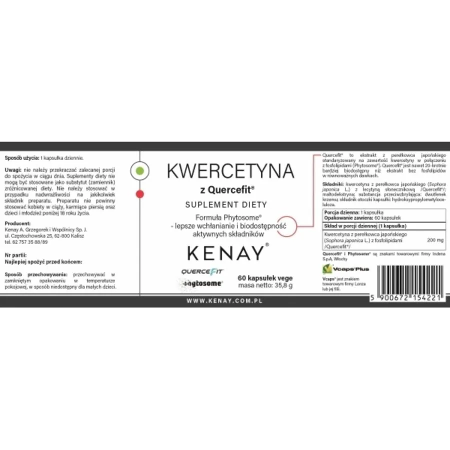 Kenay Kvercetin Quercefit 60 kapslí