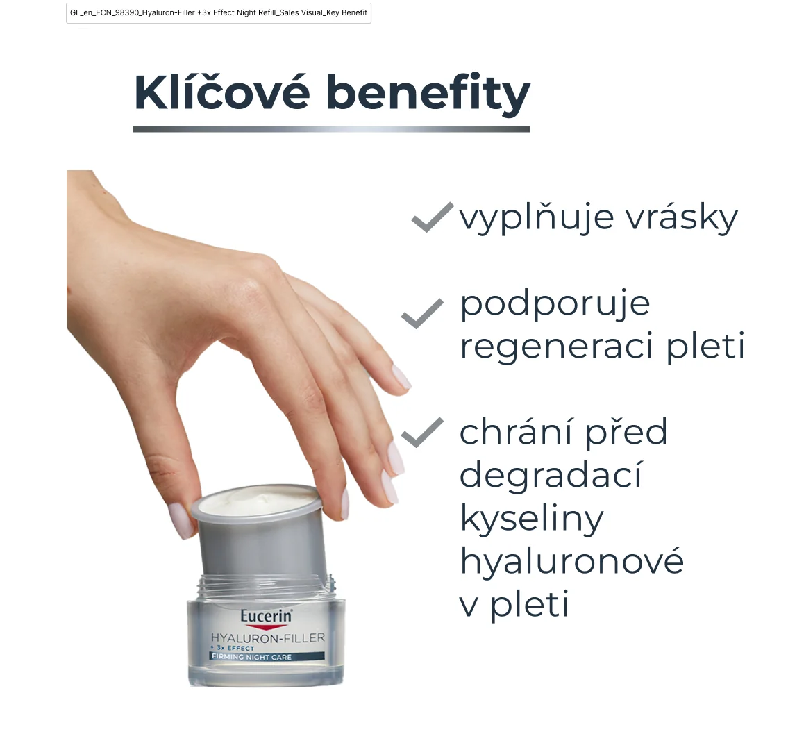 Eucerin Hyaluron-Filler + 3x Effect noční krém náhradní náplň 50 ml