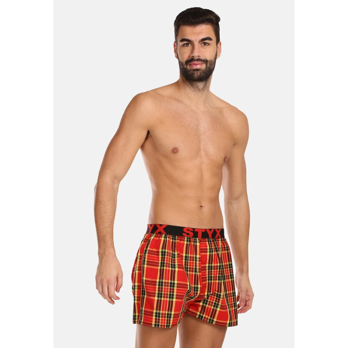Styx 3PACK pánské trenky sportovní guma vícebarevné (3B11456) M