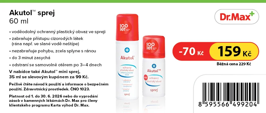 Akutol Ochranný plastický obvaz spray 60 ml Akutol Ochranný plastický obvaz spray 60 ml