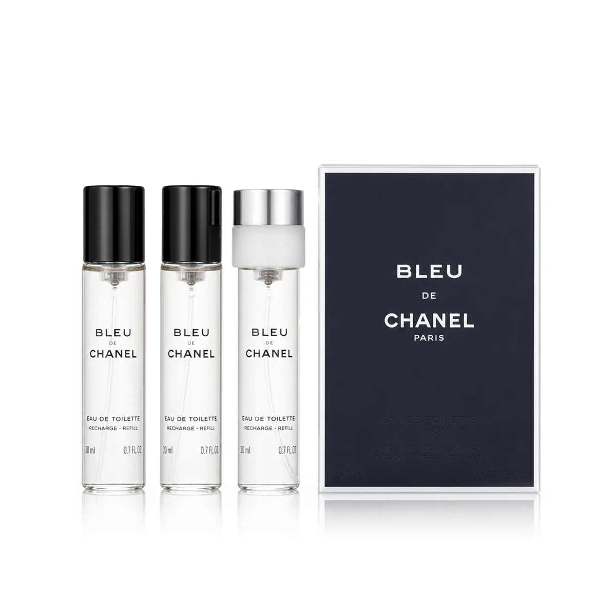 Chanel Bleu de  EDT náplň 2 x 20 ml + EDT náplň s rozprašovačem 20 ml M M