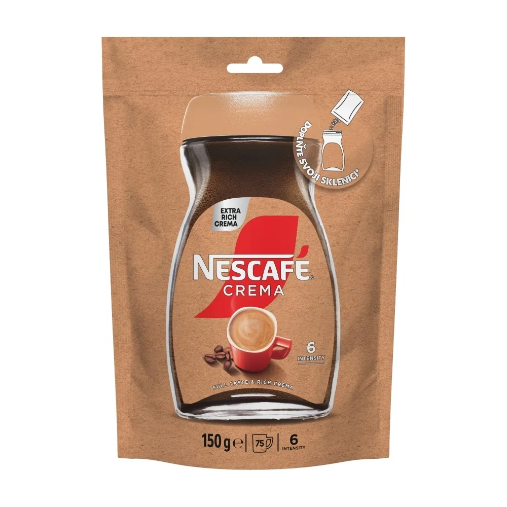 Nescafé CREMA Extra bohatá pěna instantní káva 150 g