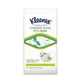 Kleenex Hygienic Mask Kids 4+ ochranná obličejová maska pro děti 5 ks