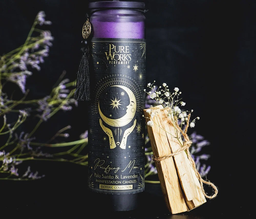Song of India Vonná svíčka Pure Works - Palo Santo & Levander 300 g