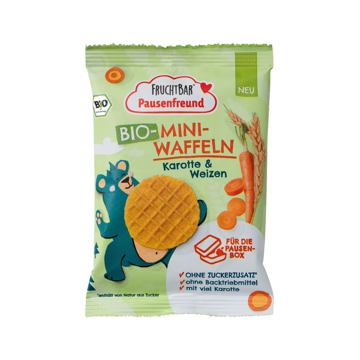 FruchtBar BIO Mrkvové mini wafle 20 g