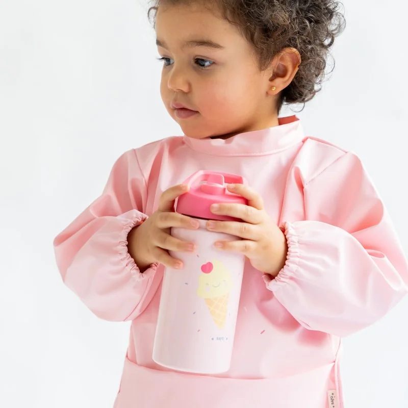 Saro Baby nepropustný bryndák s rukávkama Ice Cream