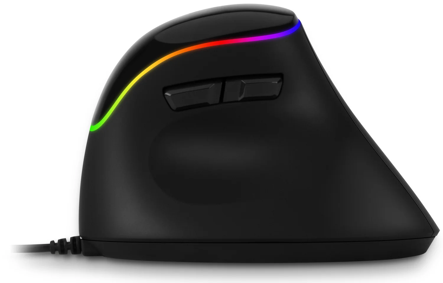 Connect IT For health RGB Ergonomická vertikální myš drátová černá