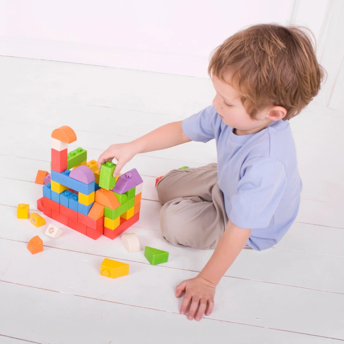 Bigjigs Toys Dřevěné Spojkostky Basic set
