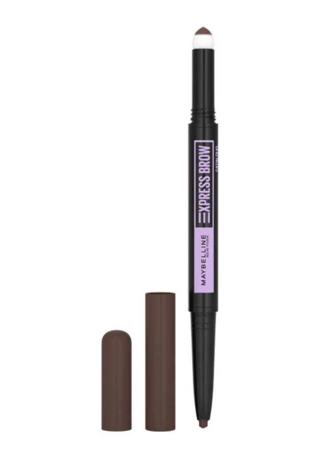 Maybelline Express Brow Satin Duo odstín 04 Dark Brown tužka a pudr na obočí 9 g