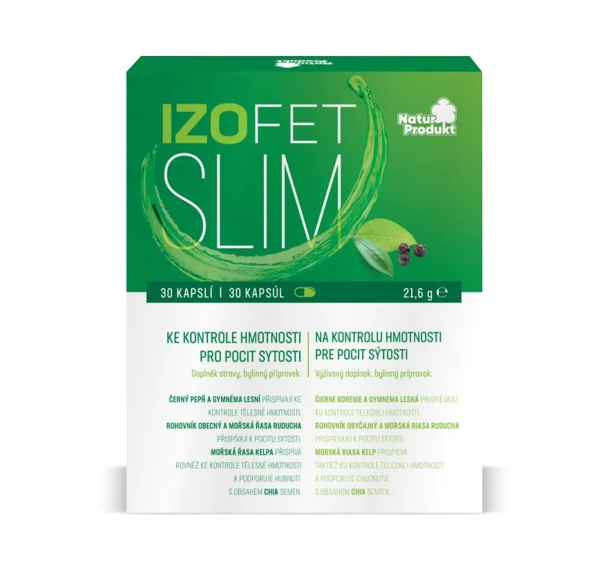 Naturprodukt Izofet Slim ke kontrole hmotnosti