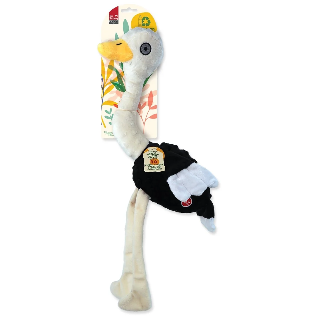 Dog Fantasy Hračka Recycled Toy pštros pískací se šustícími křídly 49cm