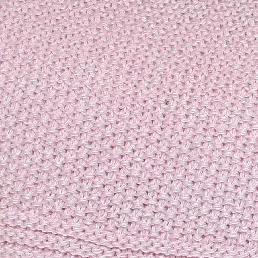 Baby Nellys Bavlněná deka, dečka pletená, BASIC, 80x90cm, sv. růžová