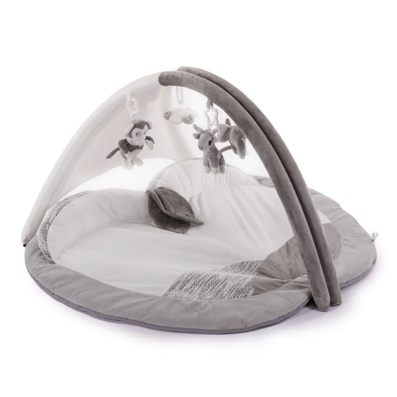 Bo Jungle hrací deka s hrazdičkou B-Play Gym Apple Grey 