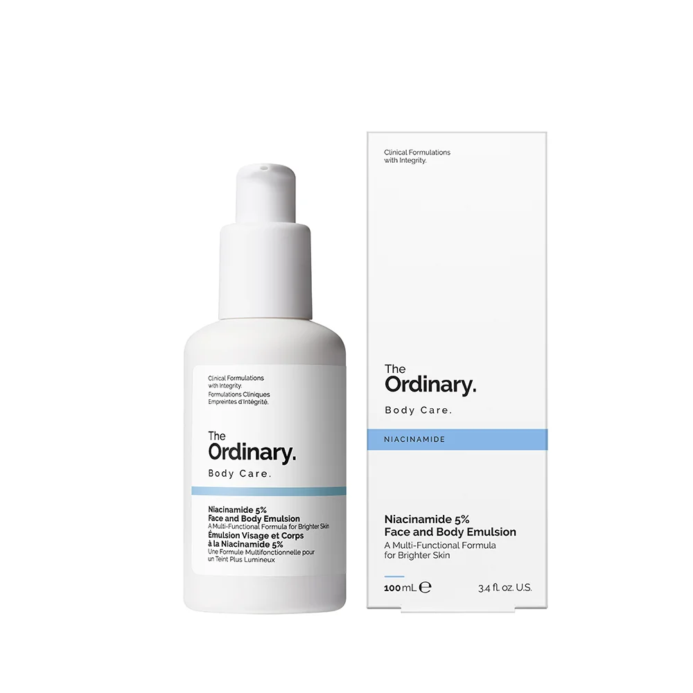 The Ordinary Niacinamide 5% Face & Body Emulsion hydratační emulze proti tmavým skvrnám 100 ml