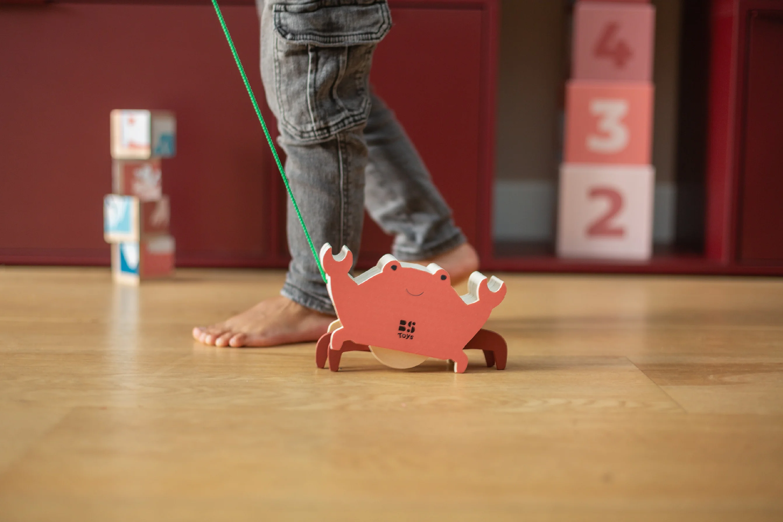 BS Toys Tahací hračka - veselý krab