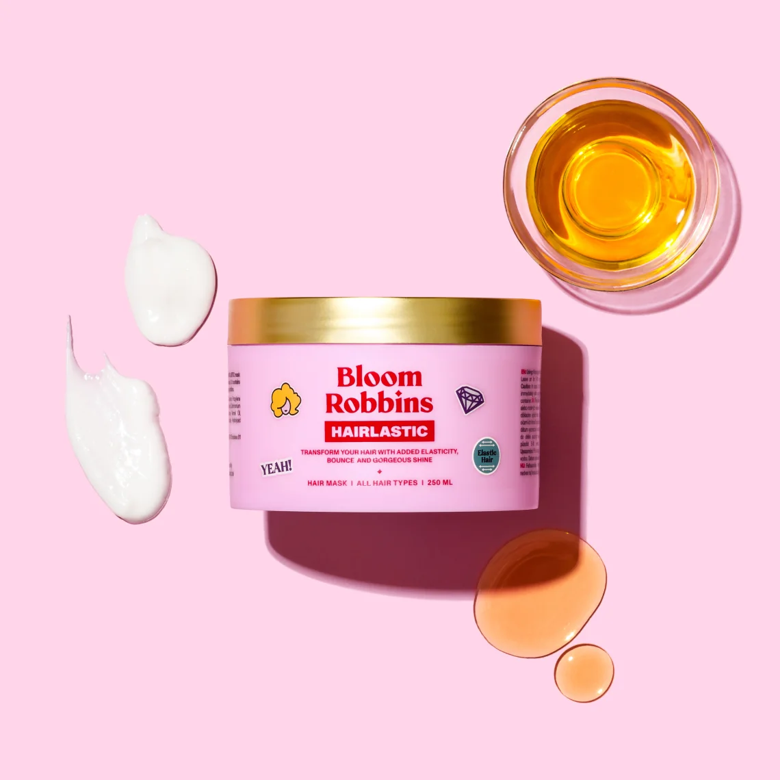 Bloom Robbins Maska na podporu elasticity vlasů s ricinovým olejem 250 ml