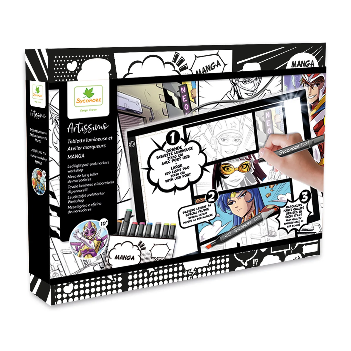 Sycomore Artissimo - Kreslící tablet s podsvícením - Manga