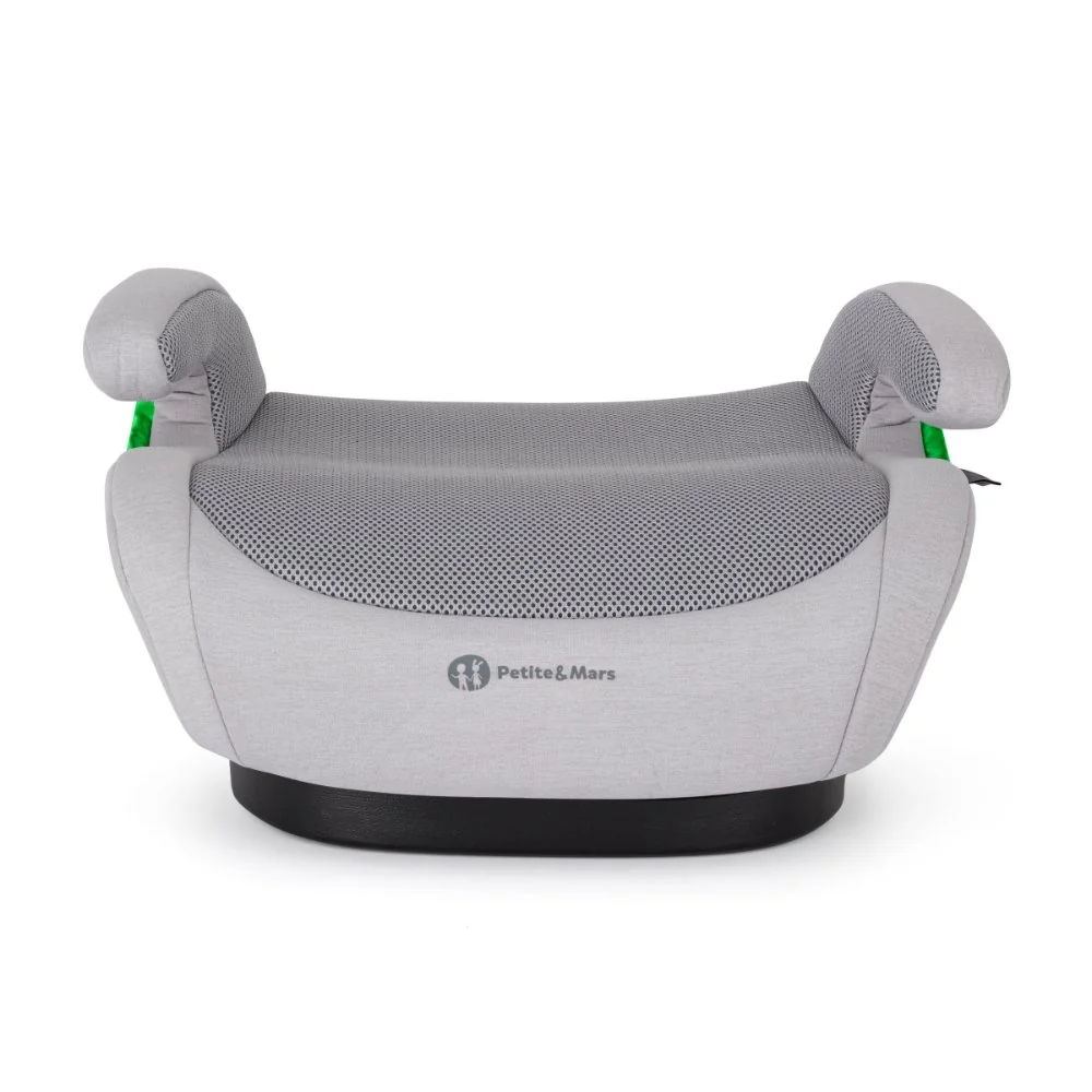 Petite&Mars Podsedák Optimus Pro i-Size Air Gentle Grey 125 - 150 cm (22-36 kg)