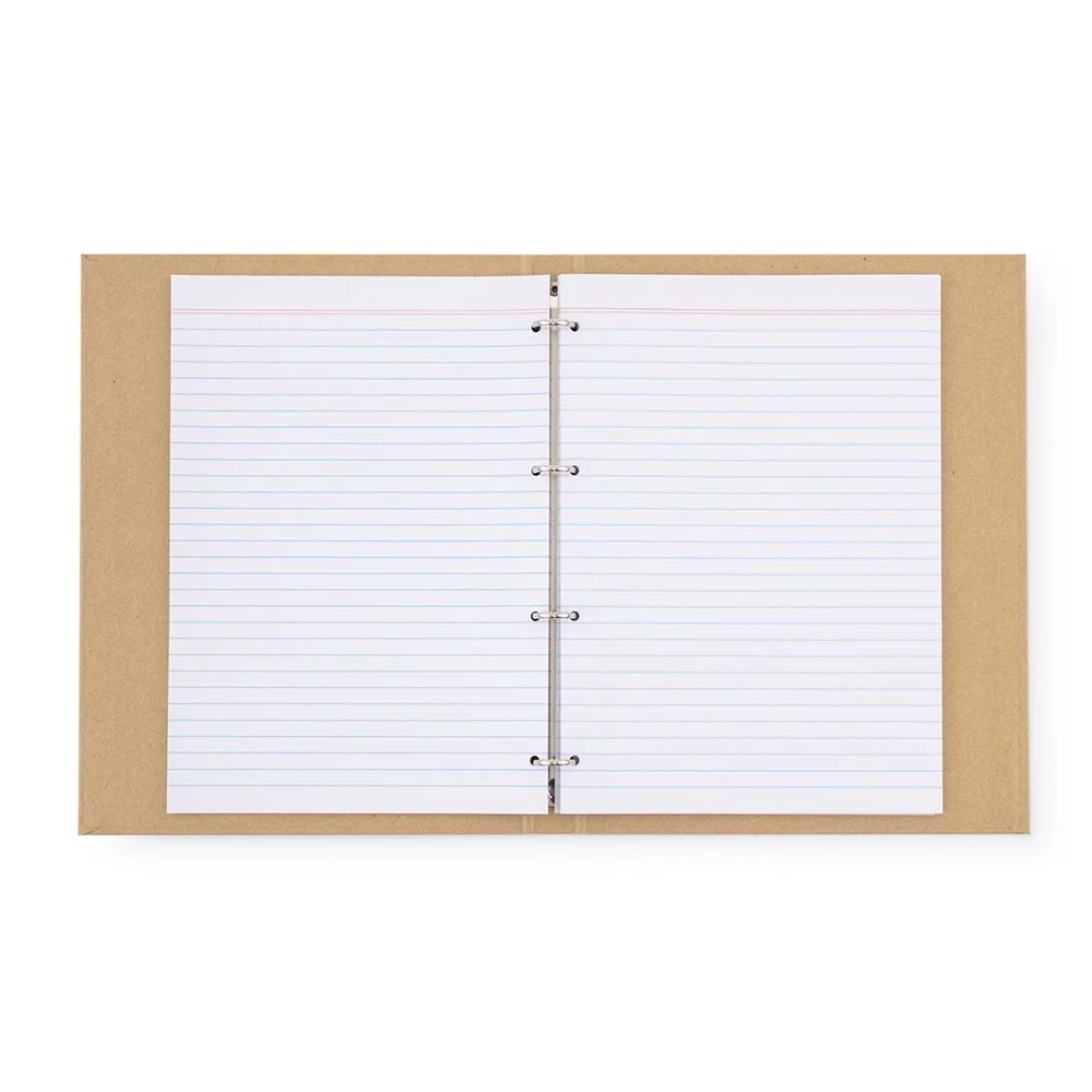 Karton P+P KRAFT nature - karis blok A4, PVC, 4kroužkový, 100 listů, hnědý