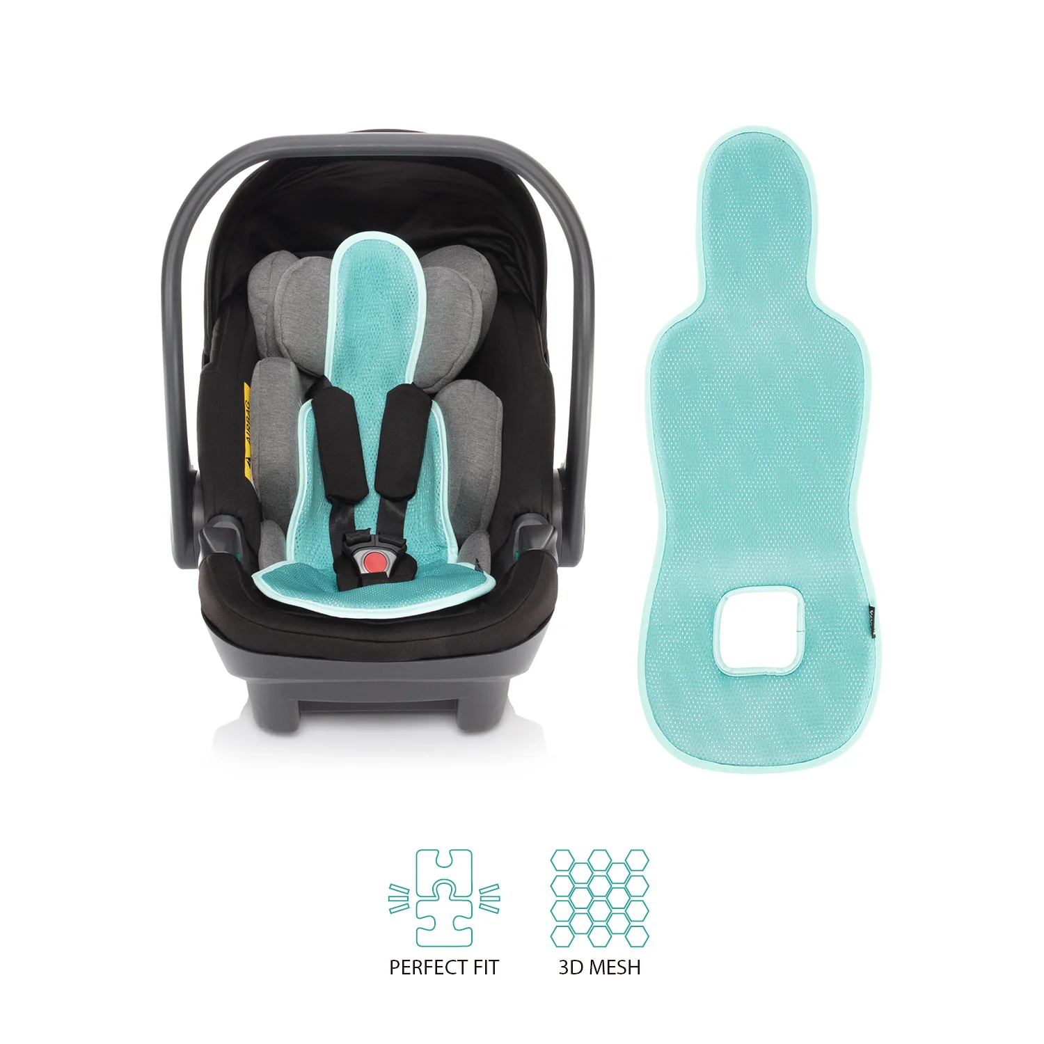 Zopa Prodyšná podložka do autosedačky Breeze sk. 0+, Ice Grey 4