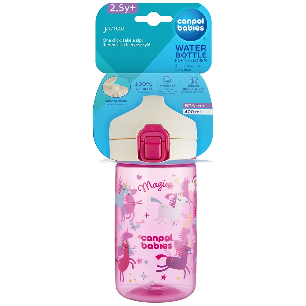 Canpol babies Láhev na vodu pro děti Junior 2,5l+ 400 ml 1 ks růžová