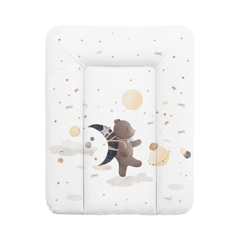 Ceba Měkká přebalovací podložka 50×70 cm Basic – na komodu - Medvídek a měsíc