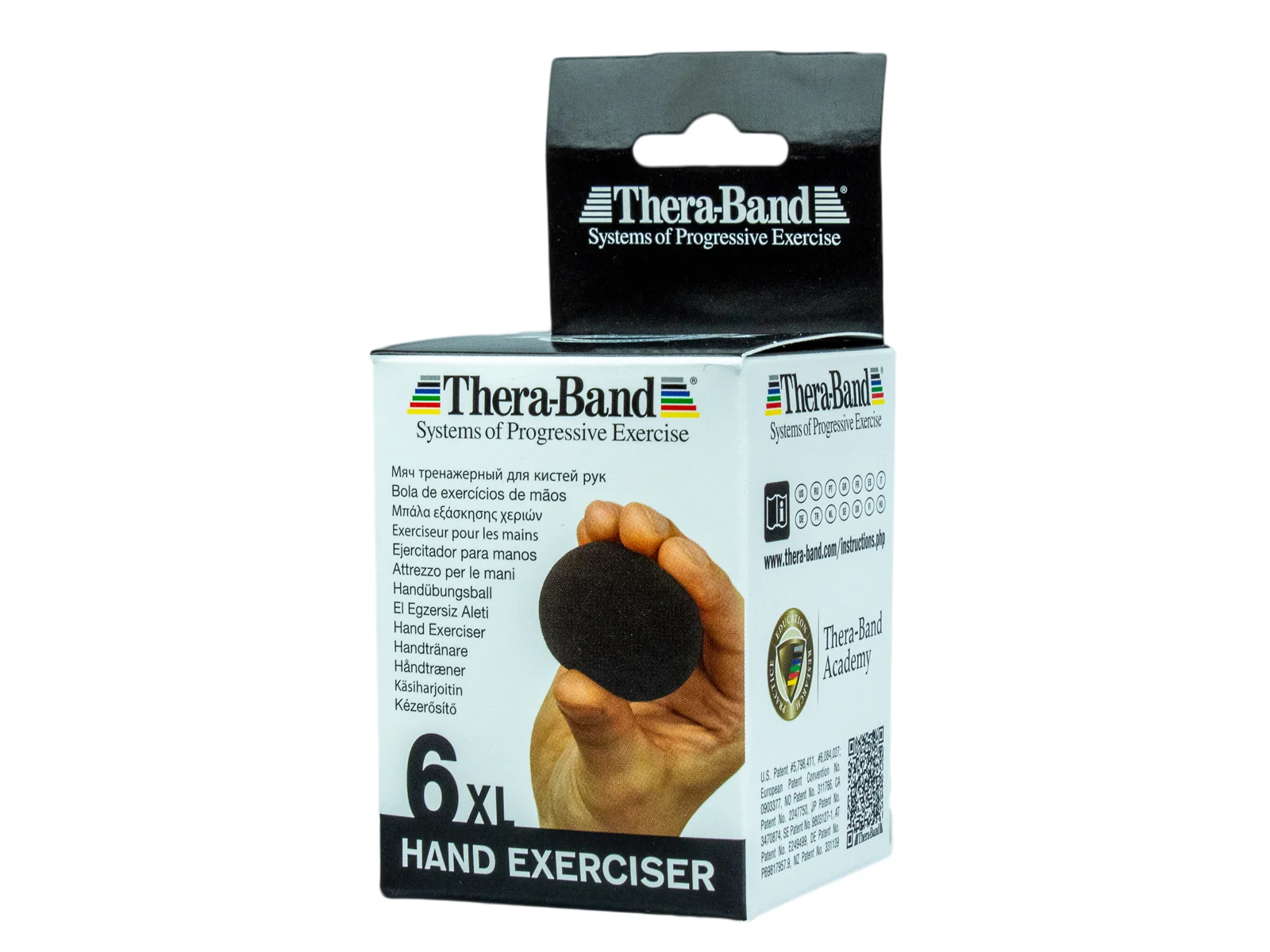 Thera-Band Hand Exerciser XL - posilovač rukou gelové vajíčko velmi tvrdé černé