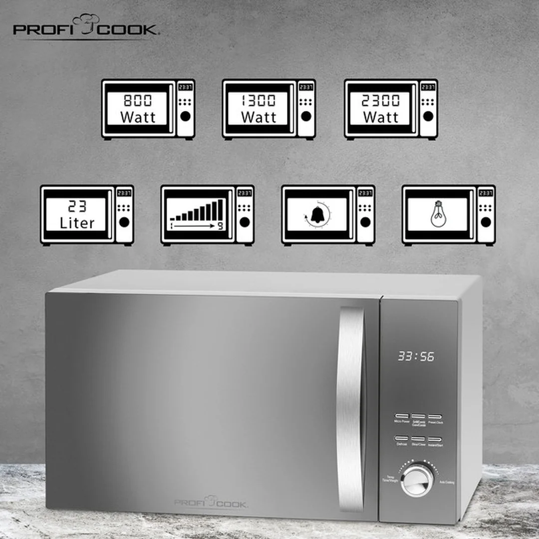 ProfiCook MWG 1176 mikrovlná trouba 23L,gril,horký vzduch