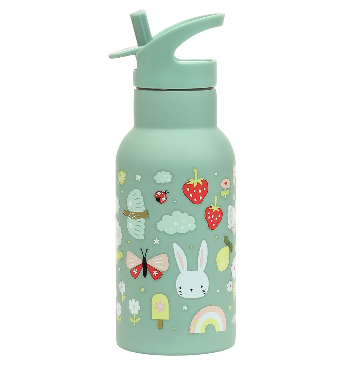 A Little Lovely Company nerezová lahev na pití, 350 ml - radost
