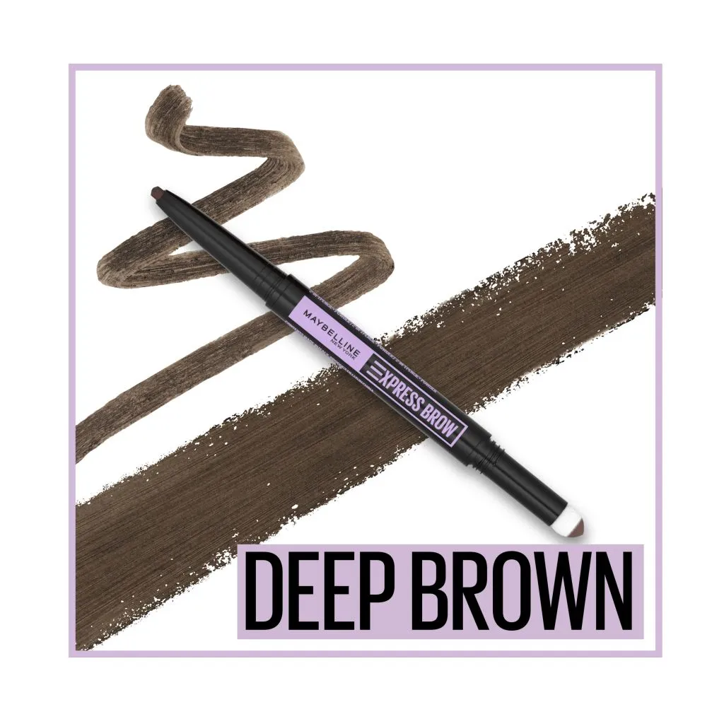 Maybelline Express Brow Satin Duo odstín 04 Dark Brown tužka a pudr na obočí 9 g
