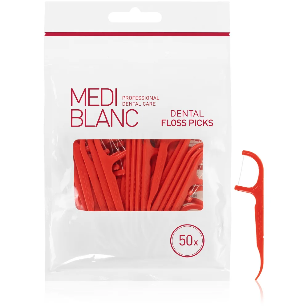 MEDIBLANC Dentální párátka s nití 50 ks