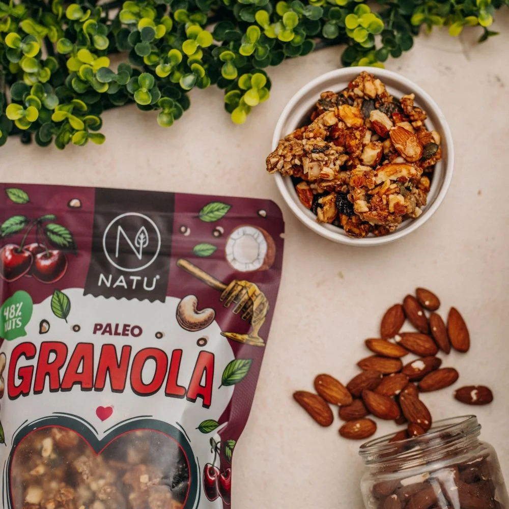 NATU Paleo Granola Třešně a mandle 370 g