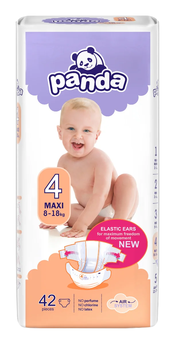 Panda Maxi vel. 4 8-18 kg dětské pleny 42 ks