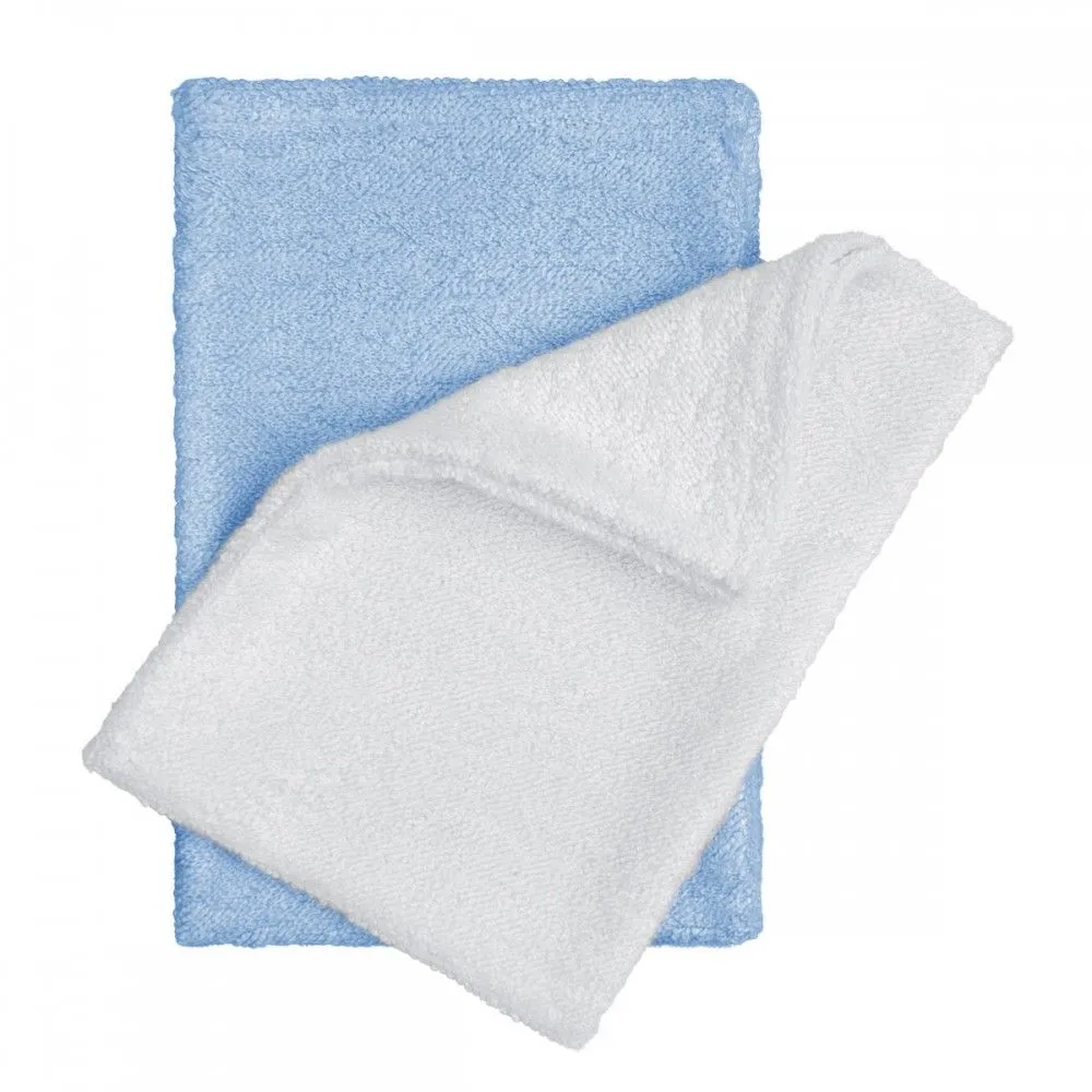T-tomi Koupací žínky - rukavice 2 ks bílá + modrá