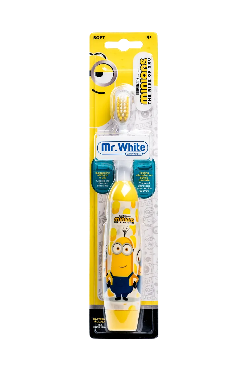 Mr. White Mimoň SOFT dětský zubní kartáček bateriový