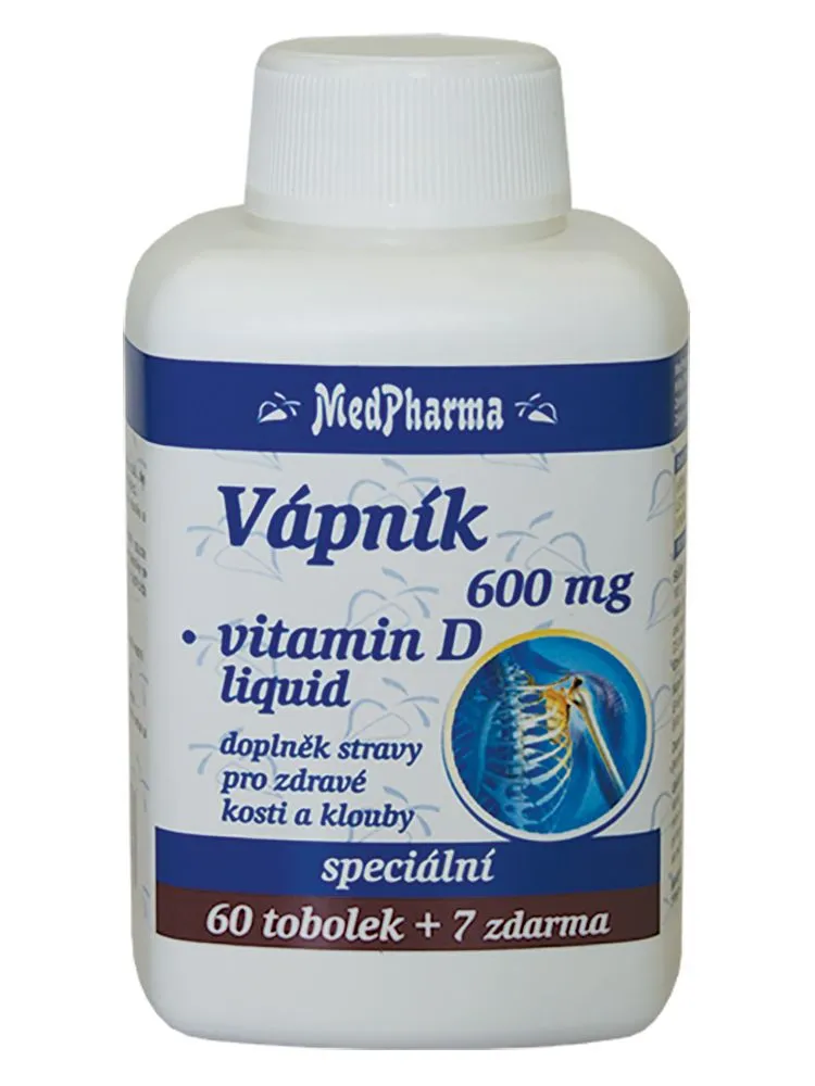 Medpharma Vápník 600 mg + Vitamín D liquid