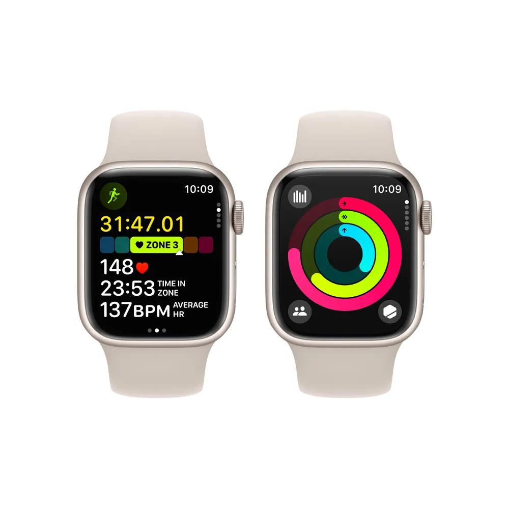 Apple Watch S9 41 mm sport band S/M smart hodinky Starlight
