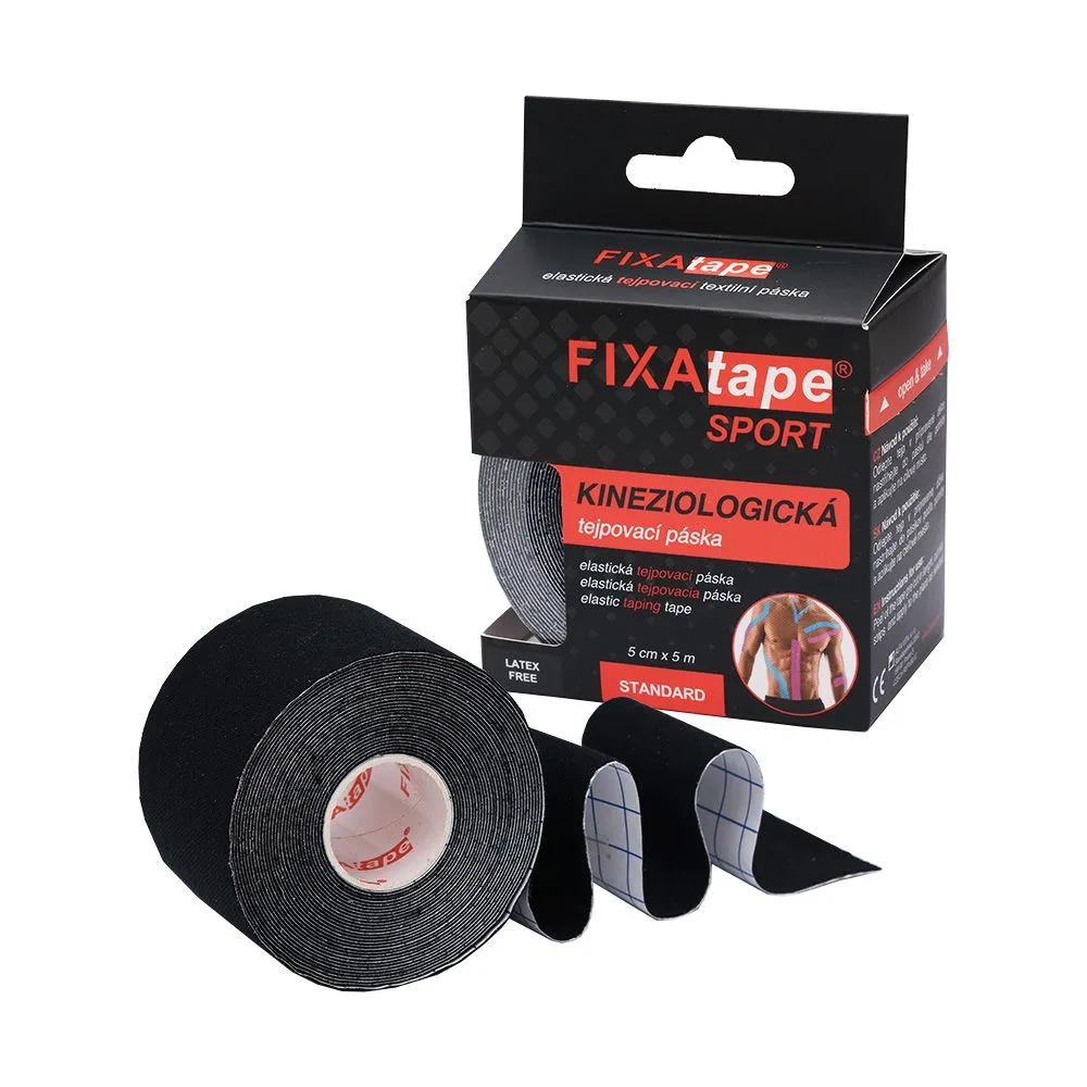 FIXAtape SPORT Standart 5 cm x 5 m kineziologická páska 1 ks černá