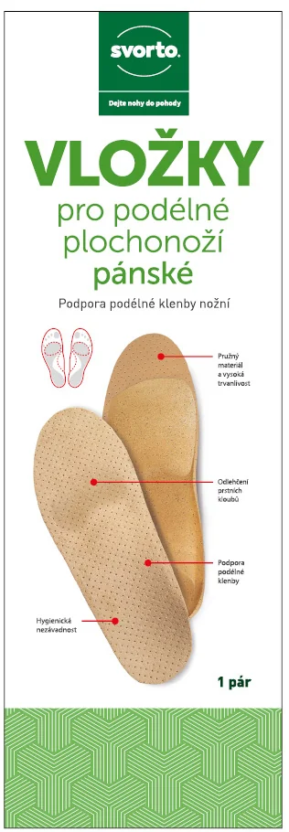 Svorto 054 Vložky pro podélné plochonoží vel. 40 1 pár