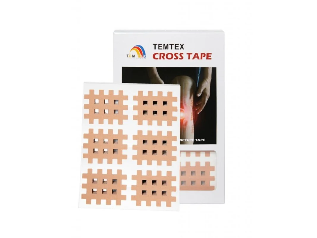 TEMTEX Cross Tape B, béžová 3,6 x 2,8 cm – 120 ks